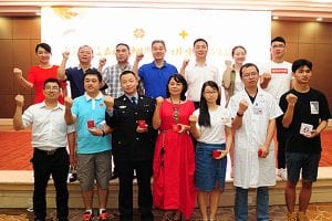 Chinese donors and volunteers in Hunan, China